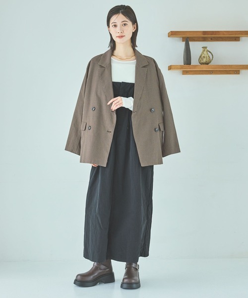 G1814 ララソ スラックス パンツ サイドタックラメスラックス レディース メンズ