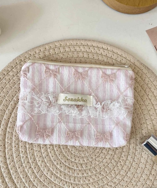 TONE SELECT GOODS ポーチ Liaa/レース リボン ミニポーチ A18688