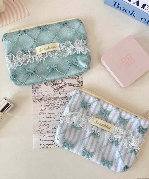 TONE SELECT GOODS ポーチ Liaa/レース リボン ミニポーチ A18688