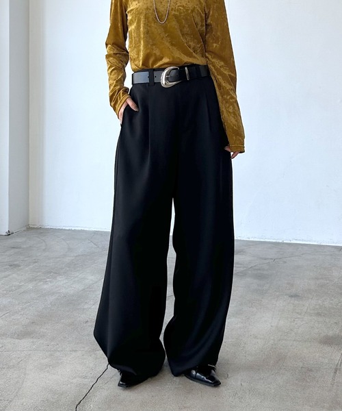 スラックス パンツ Wクロス2WAYパンツ「3color/2size」 レディース | PAGEBOY | 01