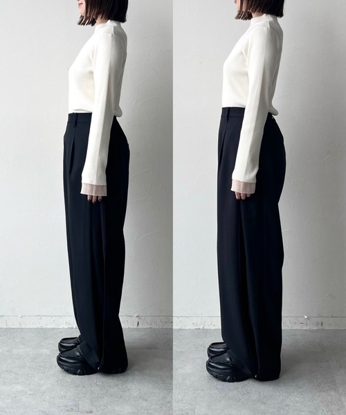 スラックス パンツ Wクロス2WAYパンツ「3color/2size」 レディース | PAGEBOY | 07