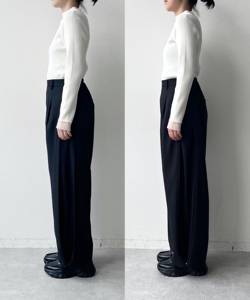 スラックス パンツ Wクロス2WAYパンツ「3color/2size」 レディース | PAGEBOY | 08