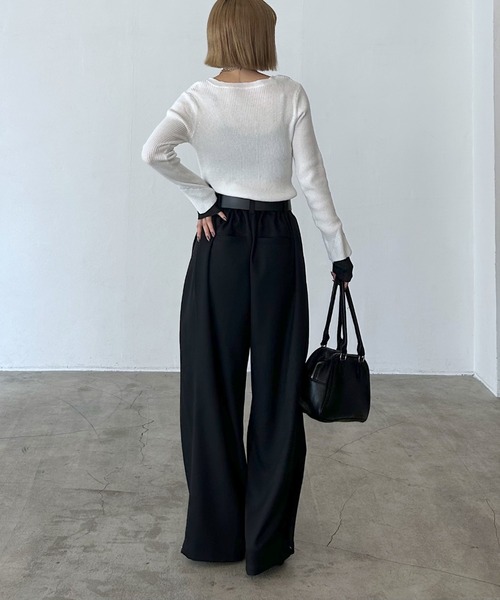 スラックス パンツ Wクロス2WAYパンツ「3color/2size」 レディース | PAGEBOY | 14