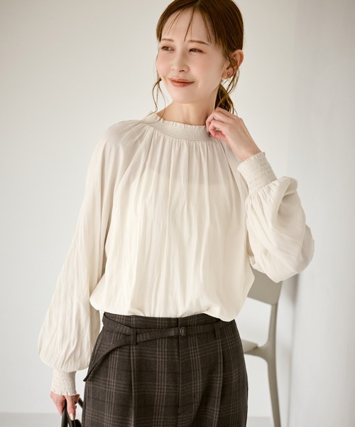 ROPEのブラウス ROPE'（ロペ） ブラウス シャツ 「新色追加」トリアセバックサテン