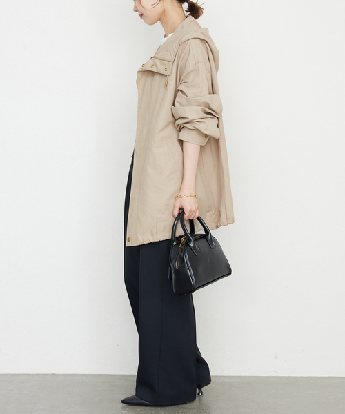 イエナスローブSLOBE IENA＊ミリタリーフードブルゾン＊ネイビー＊40