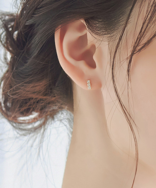 Phoebe（フィービー） ピアス 「K10」ストーンバーピアス(片耳