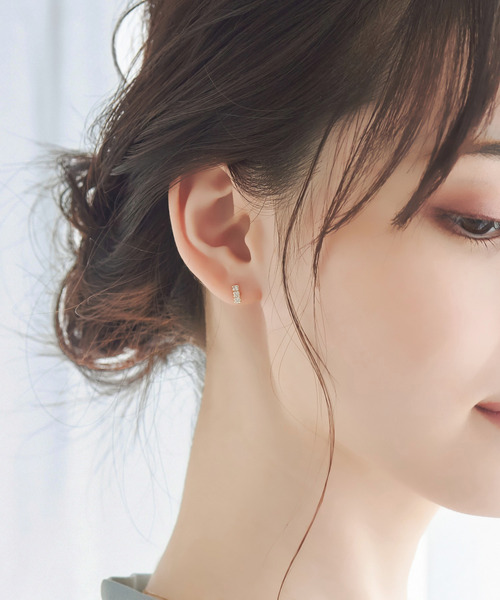 Phoebe（フィービー） ピアス 「K10」ストーンバーピアス(片耳