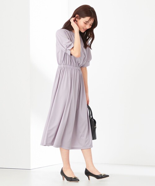 「ANY SIS」 半袖ワンピース 4 ネイビー レディース_画像5