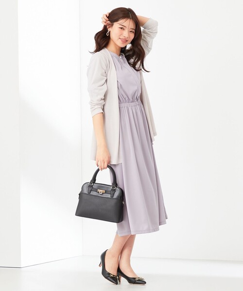 「ANY SIS」 半袖ワンピース 4 ネイビー レディース_画像6