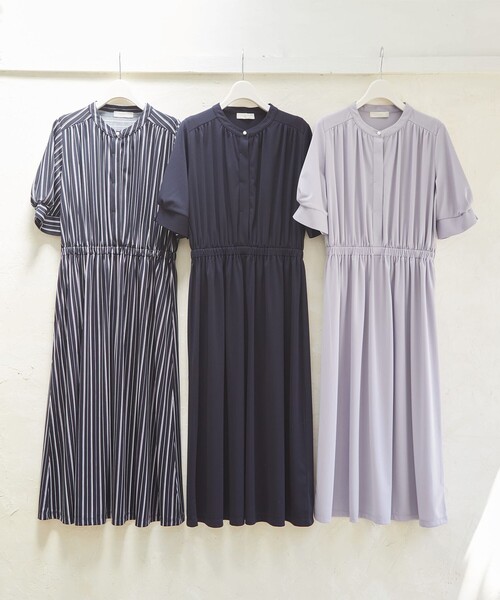 「ANY SIS」 半袖ワンピース 4 ネイビー レディース_画像7