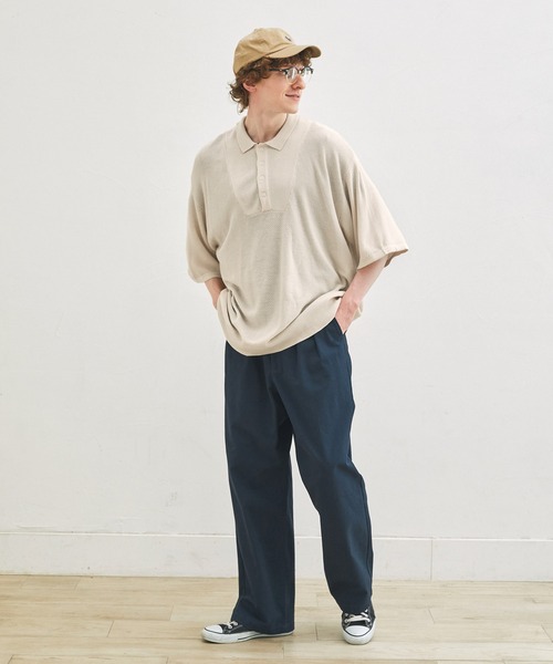 「EMMA CLOTHES」 半袖ニット M アイボリー メンズ_画像8