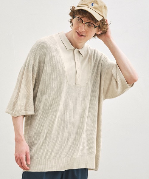 「EMMA CLOTHES」 半袖ニット M アイボリー メンズ_画像9