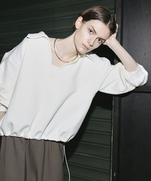 トレーナー スウェット 襟付きスキッパードロストプルオーバー