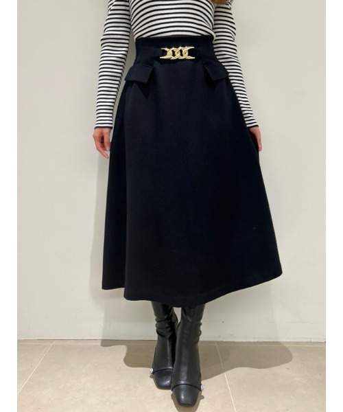 「CELFORD」 フレアスカート 36 ブラック レディース_画像3