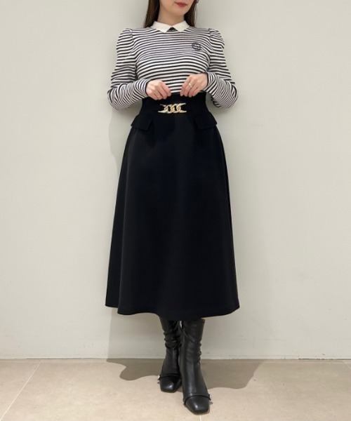 「CELFORD」 フレアスカート 36 ブラック レディース_画像4