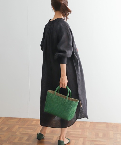 「URBAN RESEARCH DOORS」 長袖ワンピース MEDIUM ブラック レディース_画像3