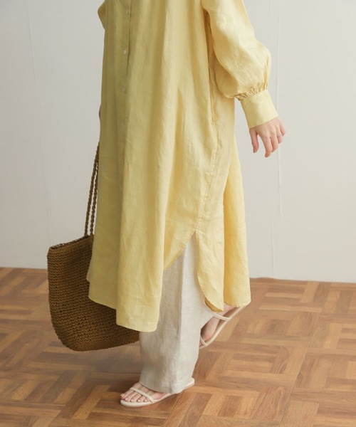 「URBAN RESEARCH DOORS」 長袖ワンピース MEDIUM ブラック レディース_画像4