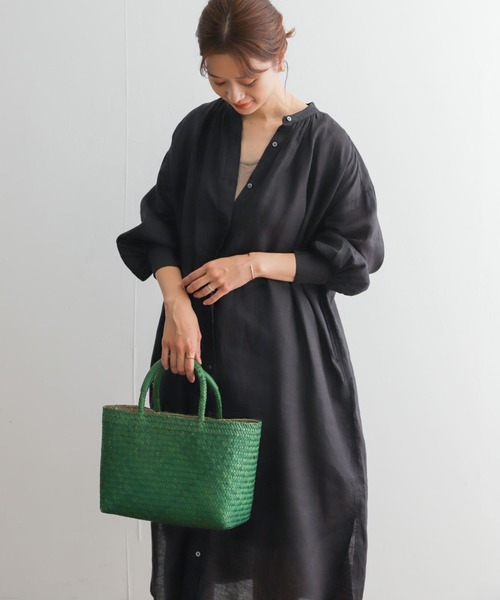 「URBAN RESEARCH DOORS」 長袖ワンピース MEDIUM ブラック レディース_画像6