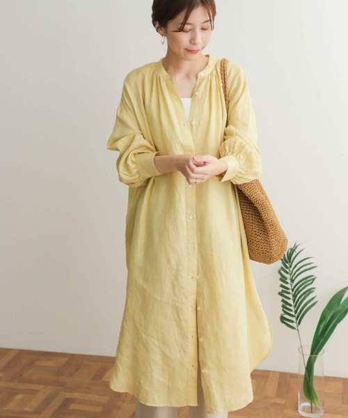 「URBAN RESEARCH DOORS」 長袖ワンピース MEDIUM ブラック レディース_画像9