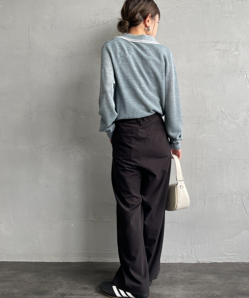 FRED PERRYツインティップライン メタリックニットポロシャツ FRED PERRY [フレッドペリー] ツインティップライン メタリックニット