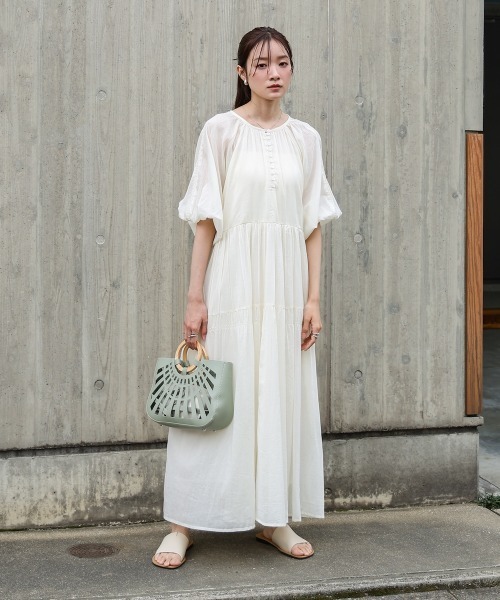 「Bab」 半袖ワンピース M ブルー レディース_画像3