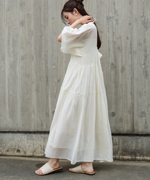 「Bab」 半袖ワンピース M ブルー レディース_画像6