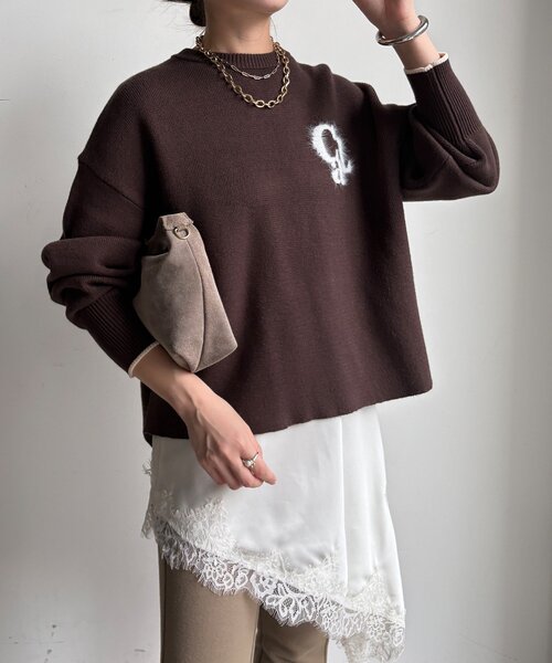 ☆DouDou☆美品　ニットセーター 　フリーサイズ DouDou（ドゥドゥ） ニット セーター 「WEB限定」スウエットライク