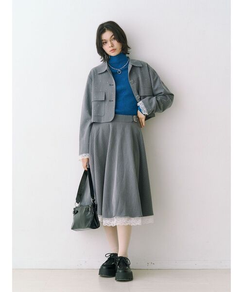 jouetie（ジュエティ） スカート 入学式 卒業式 パターンベルトフレア