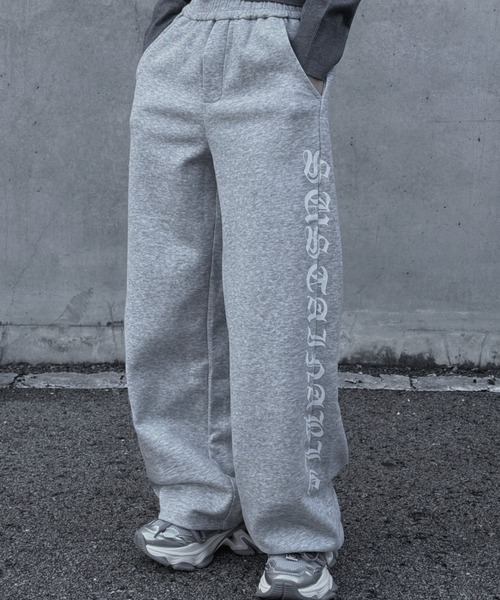 【希少】ブラックスキャンダル 19SS 右前股マチスウェットパンツ 受注制【Chikashitsu +】full length crash sweat pants (2color