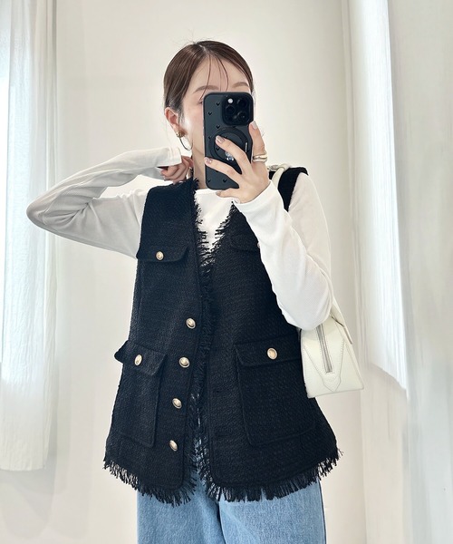 Sirin ベスト ジレ 「人気インフルエンサー cahoさんコラボ」 ファニー
