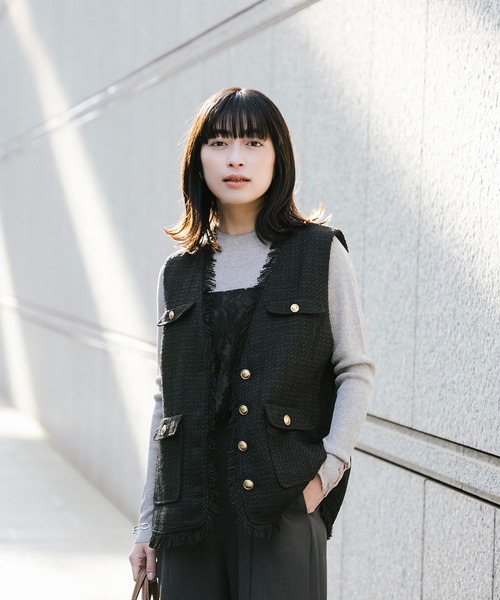 Sirin ベスト ジレ 「人気インフルエンサー cahoさんコラボ」 ファニー
