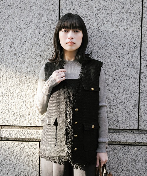 Sirin ベスト ジレ 「人気インフルエンサー cahoさんコラボ」 ファニー