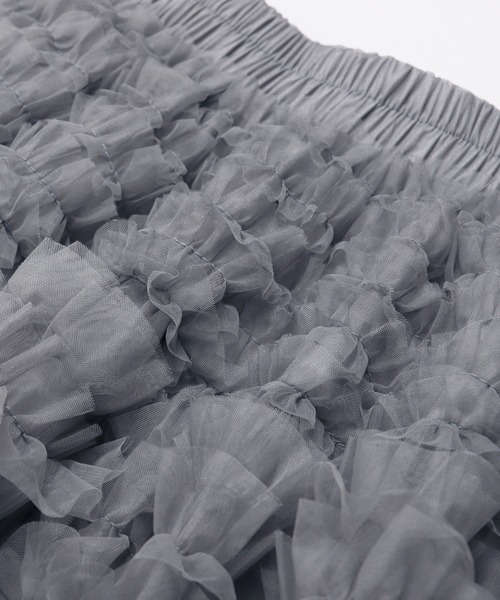 MERAKI スカート ボリュームチュールロングスカート : ZOZOTOWN Yahoo