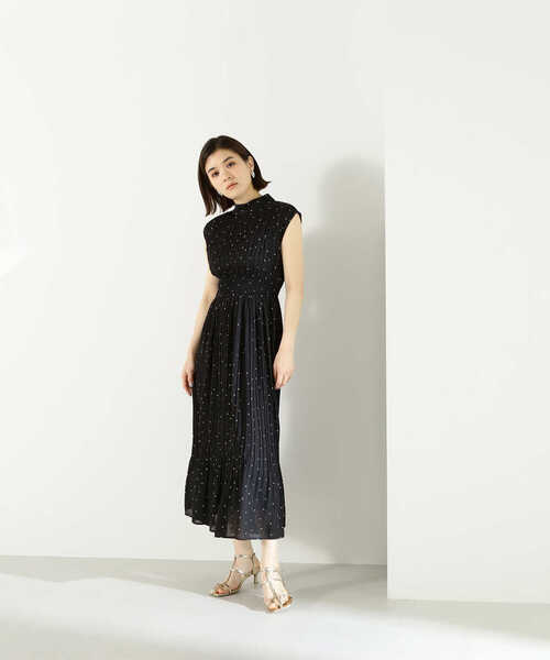 「NATURAL BEAUTY BASIC」 ノースリーブワンピース MEDIUM ベージュ系その他 レディース_画像2