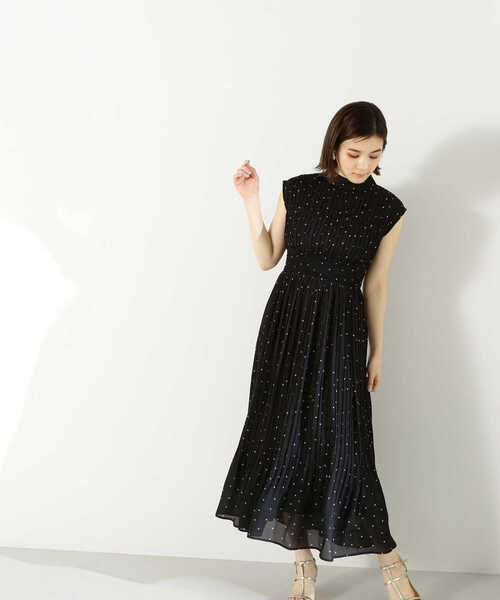 「NATURAL BEAUTY BASIC」 ノースリーブワンピース MEDIUM ベージュ系その他 レディース_画像6