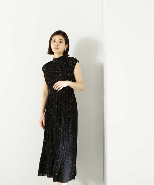 「NATURAL BEAUTY BASIC」 ノースリーブワンピース MEDIUM ベージュ系その他 レディース_画像7