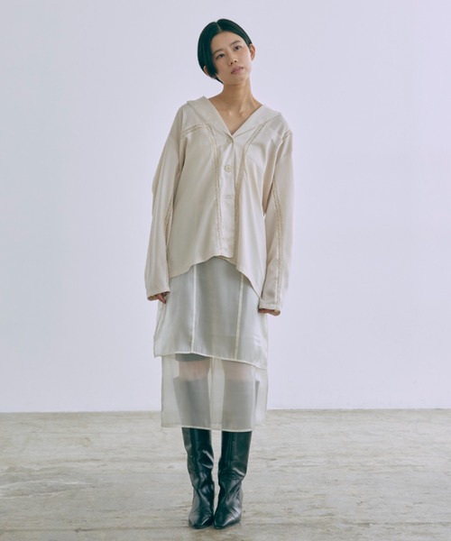 ドレス Sheer Layered Bustier Dress_9