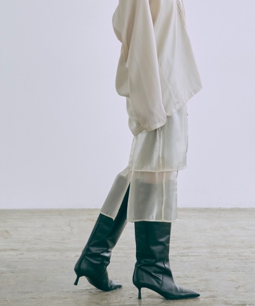 ドレス Sheer Layered Bustier Dress_11