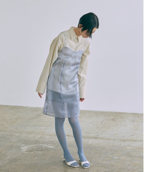 ドレス Sheer Layered Bustier Dress_21