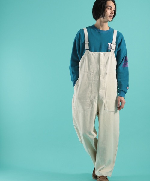 niko and…（ニコアンド） オーバーオール MEDIUM ネイビー メンズ
