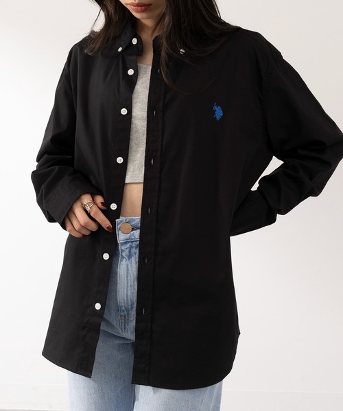 「U.S. POLO ASSN.」 長袖シャツ L ホワイト レディース_画像7