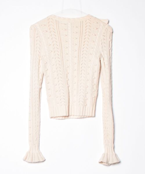 「MANOUSH」 フリル長袖ニット X-SMALL ホワイト レディース_画像2