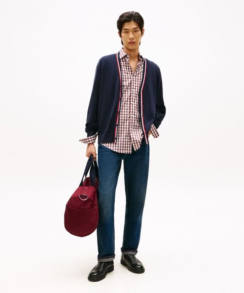 くん太　トミーヒルフィガー　カーディガン　 XXL ネイビー　モノグラム TOMMY HILFIGER（トミー・ヒルフィガー） セーター ニット