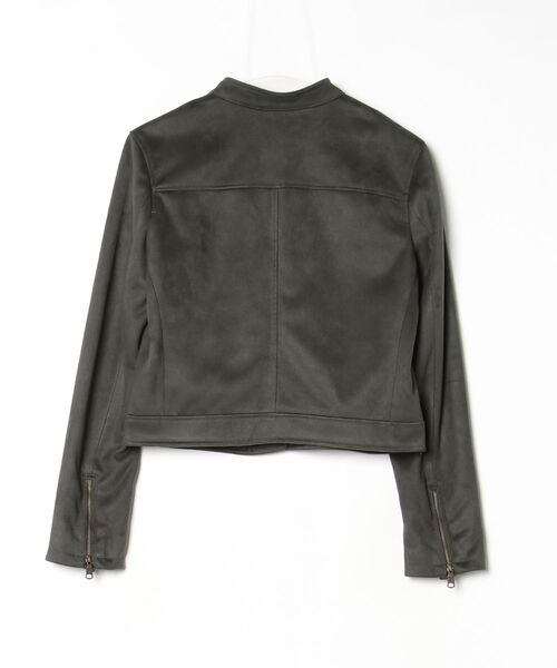 BANANA REPUBLIC」 ライダースジャケット M グリーン レディース