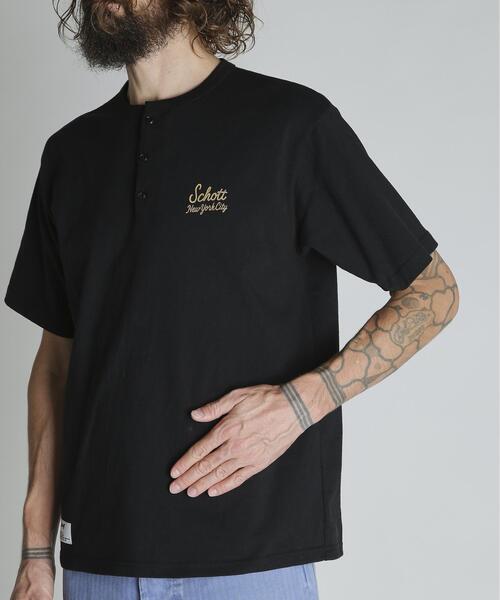 tシャツ Schott ショット ROPE HENLEY T-SHIRT ロープヘンリー Tシャツ メンズ レディース 公式通販