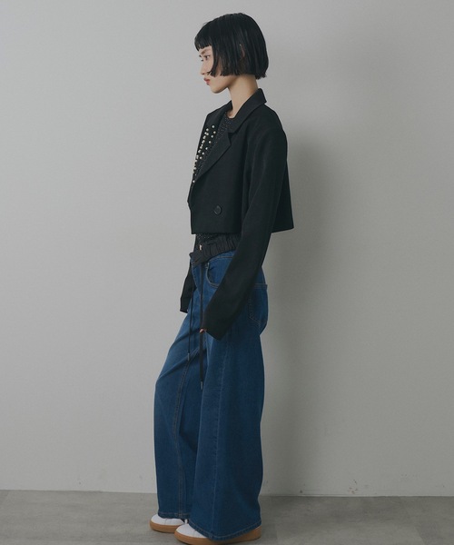 「VIOLETTA」 デニムパンツ S インディゴブルー レディース_画像3