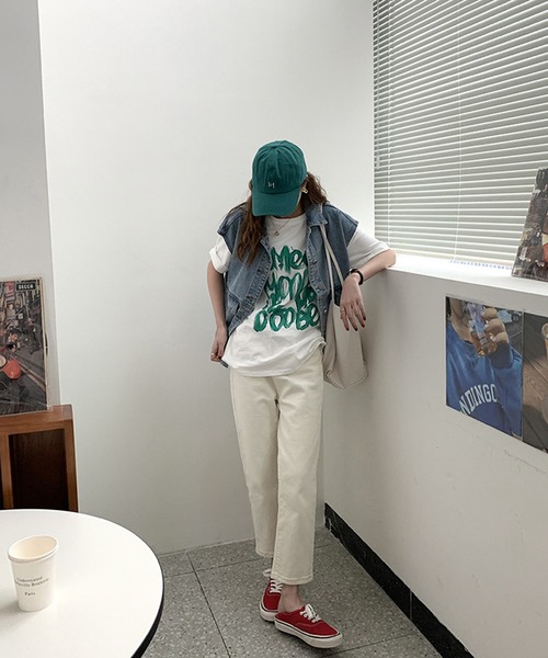 「aimoha」 ベスト FREE ブルー レディース_画像3