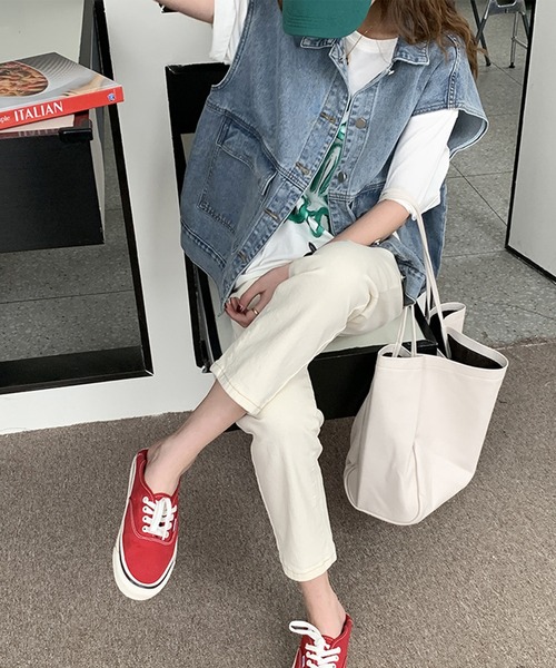 「aimoha」 ベスト FREE ブルー レディース_画像9