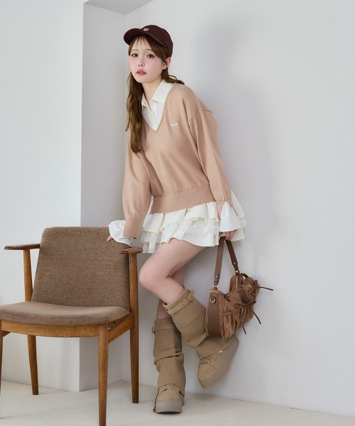 one after another NICE CLAUP ワンピース ドッキングミニワンピース