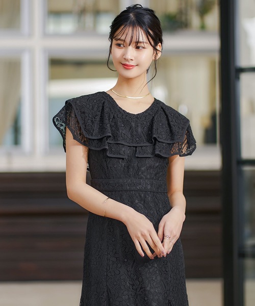「niana」 ノースリーブワンピース M ブラック レディースの画像